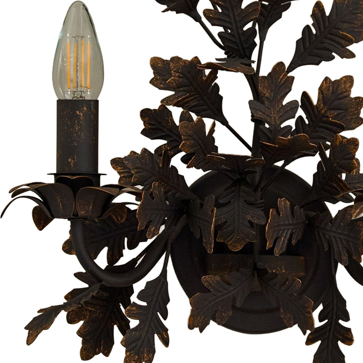 Oak Leaf Wrought Sconce - Vakkerlight