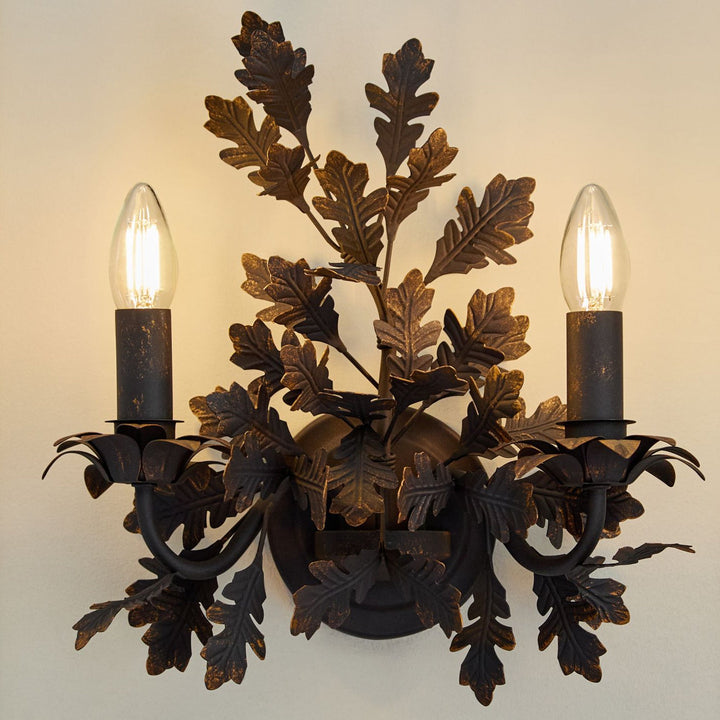 Oak Leaf Wrought Sconce - Vakkerlight