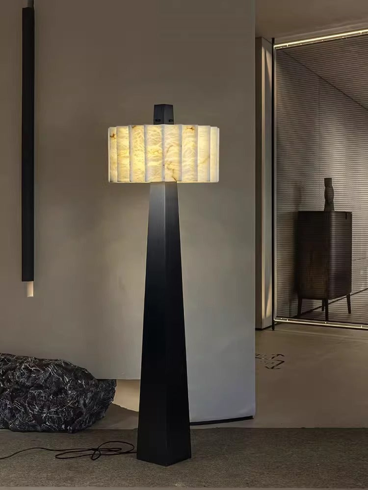 Obelisk Alabaster Floor Lamp