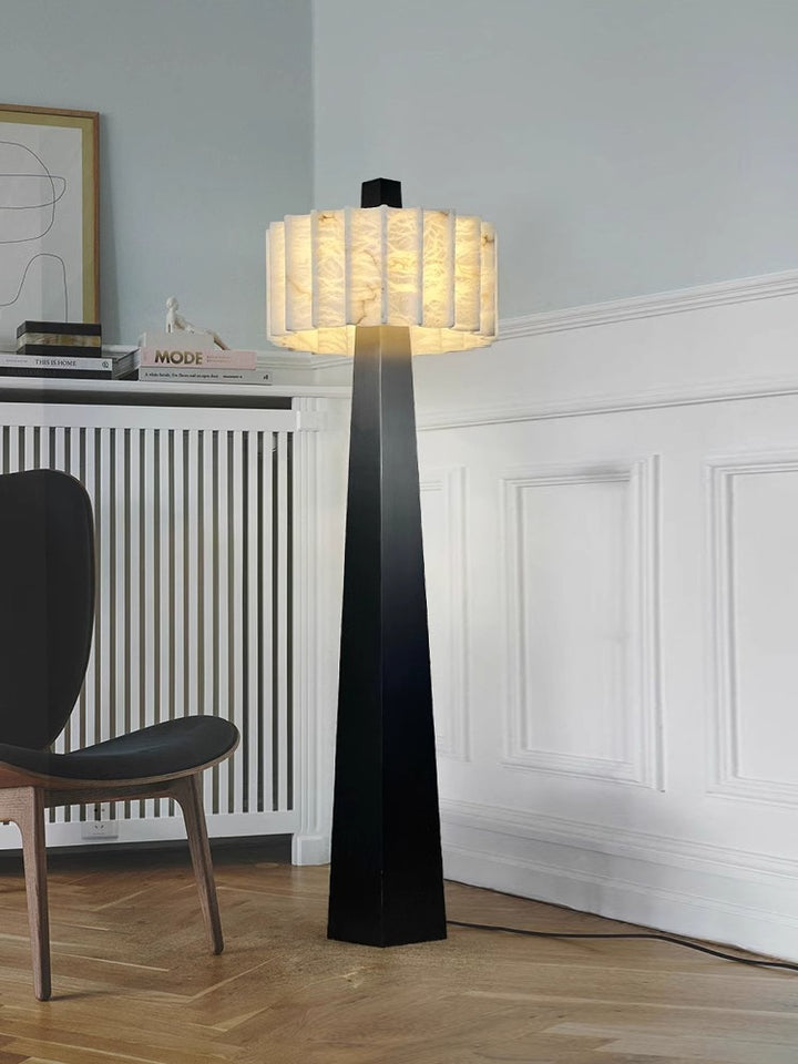 Obelisk Alabaster Floor Lamp