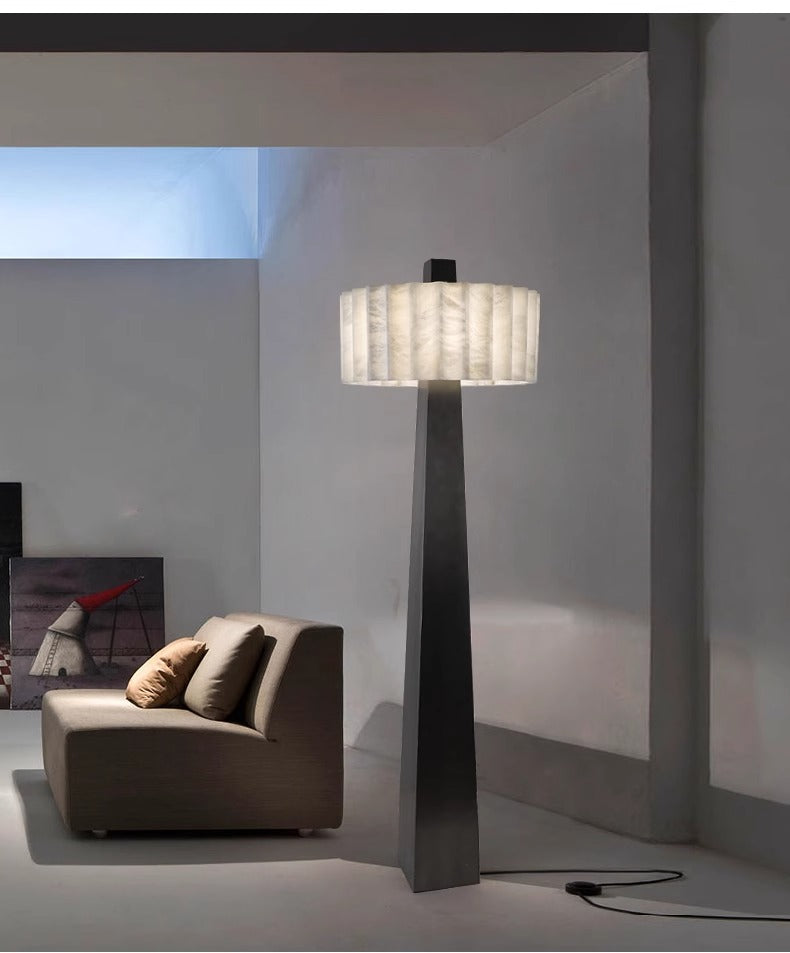 Obelisk Alabaster Floor Lamp