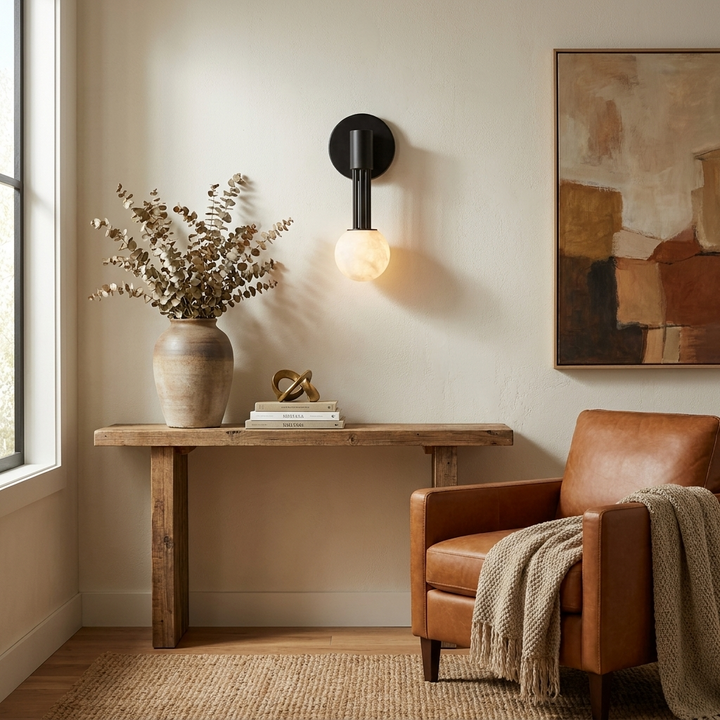 Obra Alabaster Globe Wall Sconce – detail 5