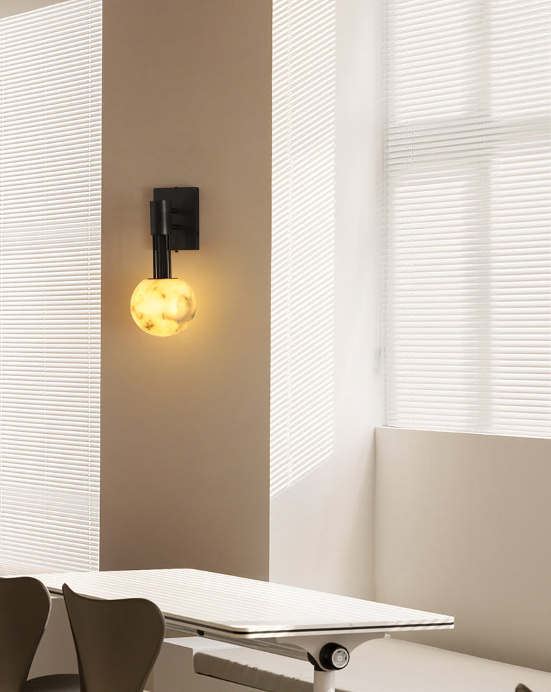 Obra Alabaster Globe Wall Sconce