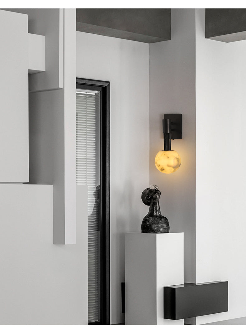 Obra Alabaster Globe Wall Sconce