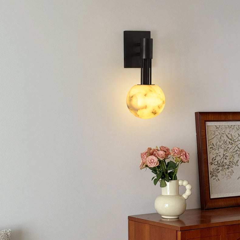 Obra Alabaster Globe Wall Sconce