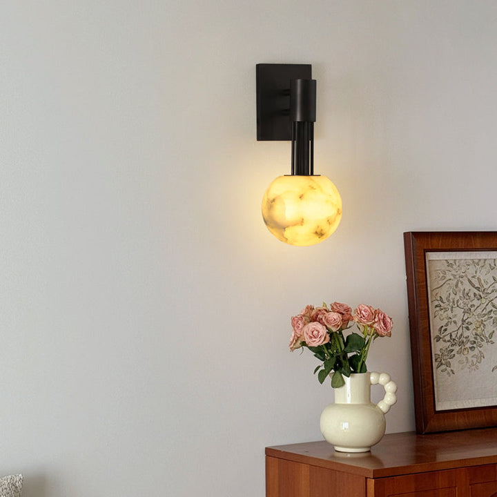 Obra Alabaster Globe Wall Sconce