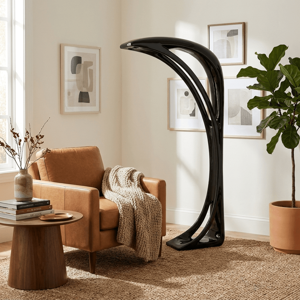 Obsidian Curve Floor Lamp - Vakkerlight