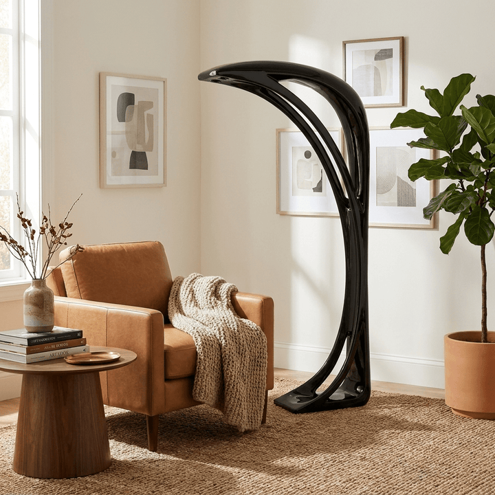 Obsidian Curve Floor Lamp - Vakkerlight