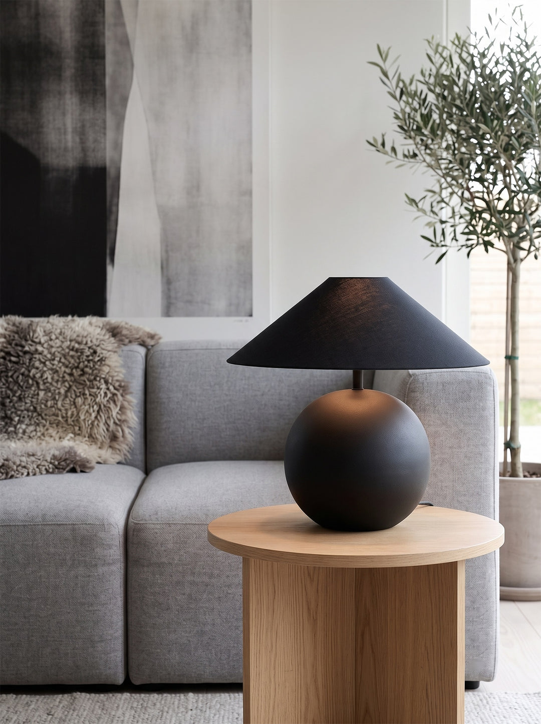 Obsidian Sphere Table Lamp - Vakkerlight