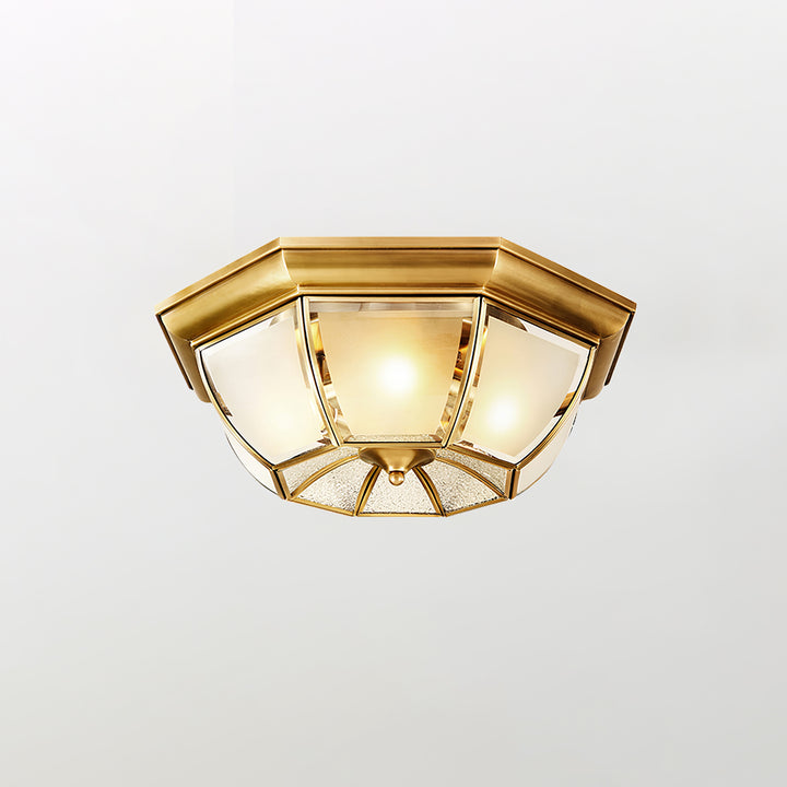 Bowl Shaped Brass Ceiling Lamp