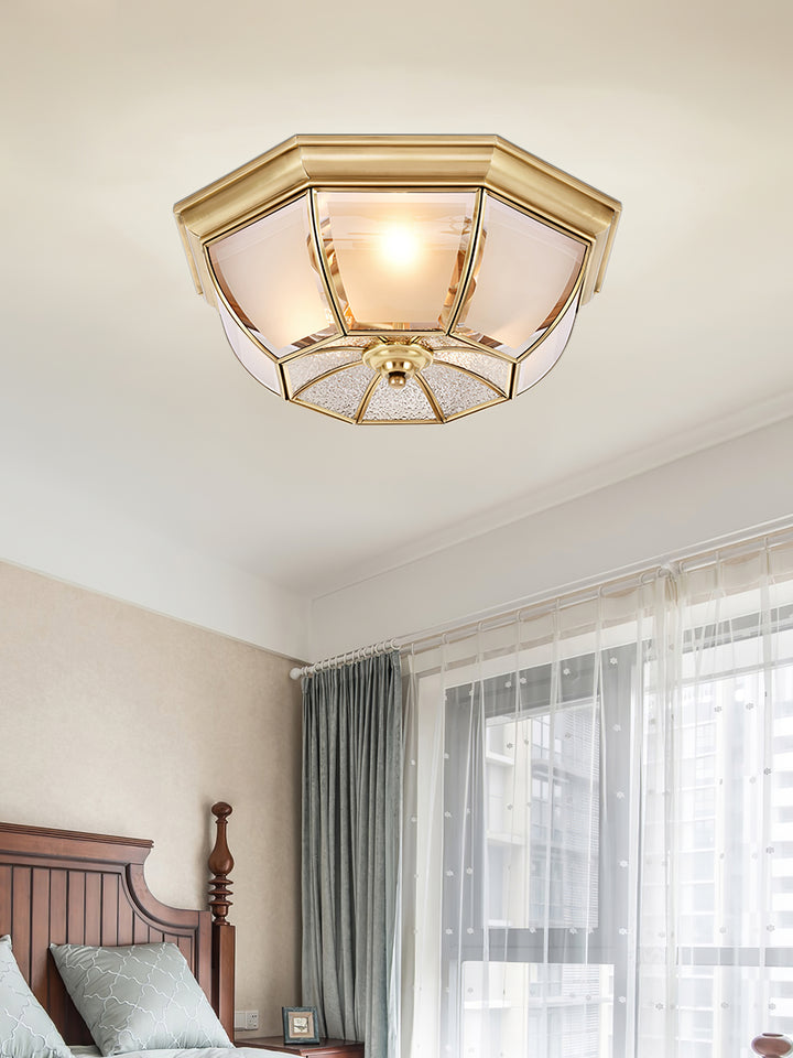 Bowl Shaped Brass Ceiling Lamp