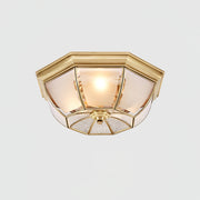 Bowl Shaped Brass Ceiling Lamp