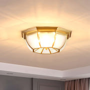 Bowl Shaped Brass Ceiling Lamp