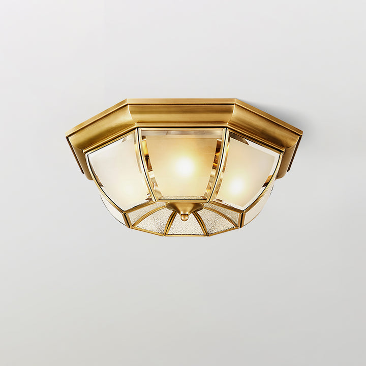 Bowl Shaped Brass Ceiling Lamp