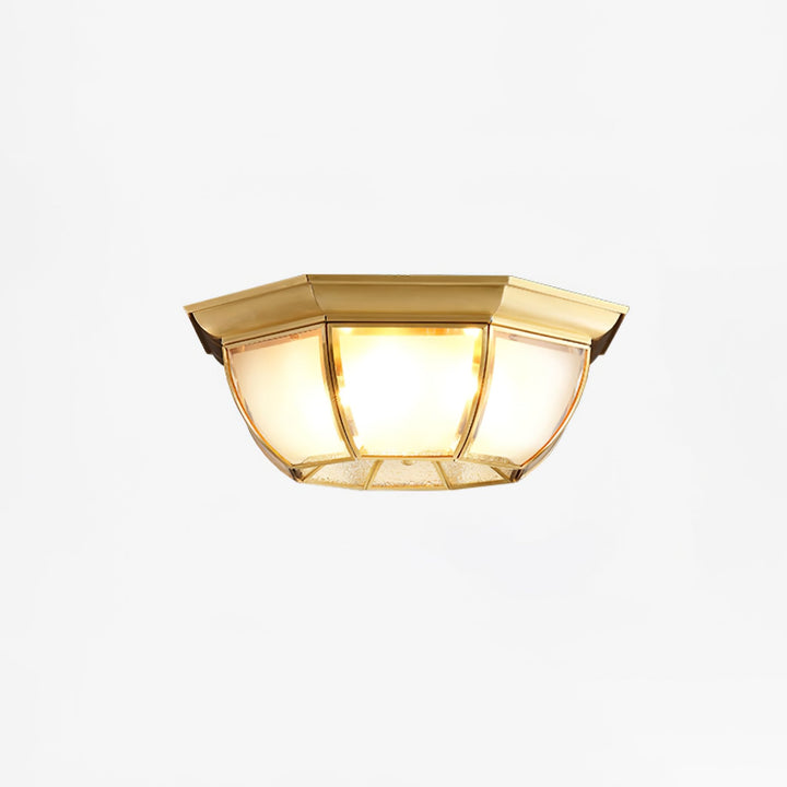 Bowl Shaped Brass Ceiling Lamp - Vakkerlight