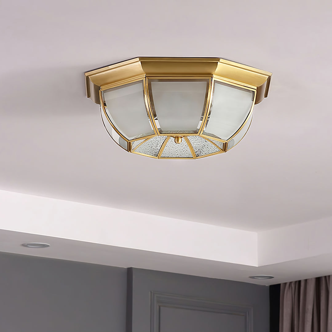 Bowl Shaped Brass Ceiling Lamp