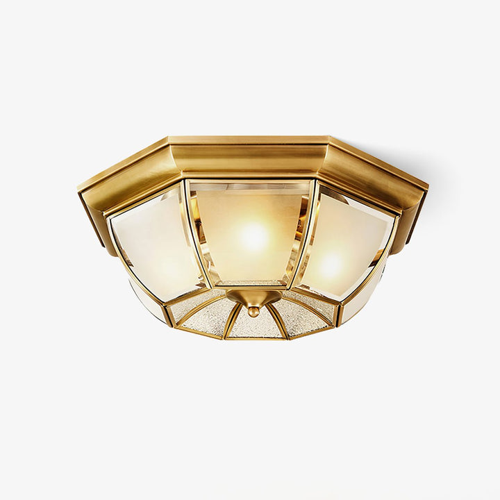 Bowl Shaped Brass Ceiling Lamp - Vakkerlight