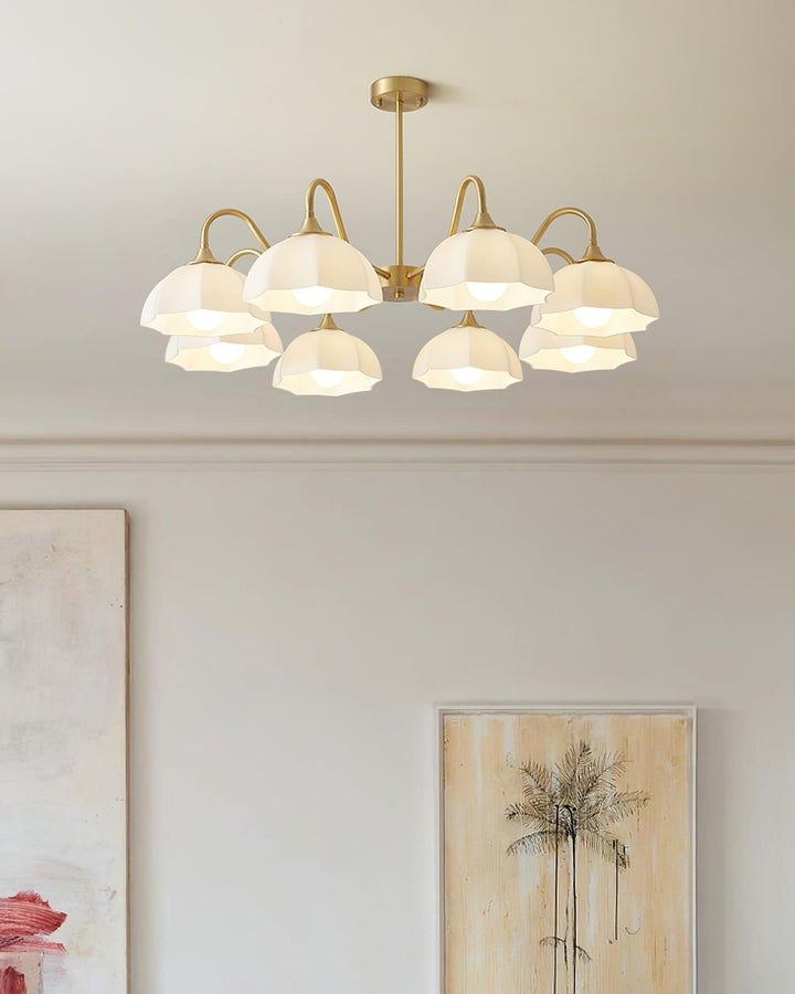 Octagonal Glass Bowl Chandelier - Vakkerlight