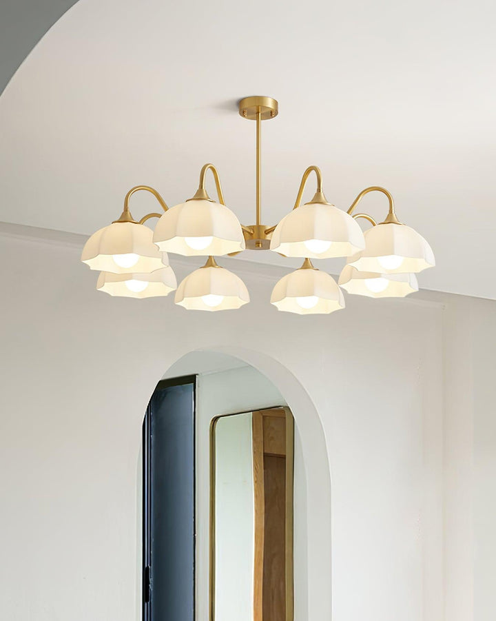 Octagonal Glass Bowl Chandelier - Vakkerlight