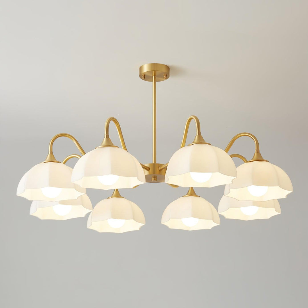 Octagonal Glass Bowl Chandelier - Vakkerlight