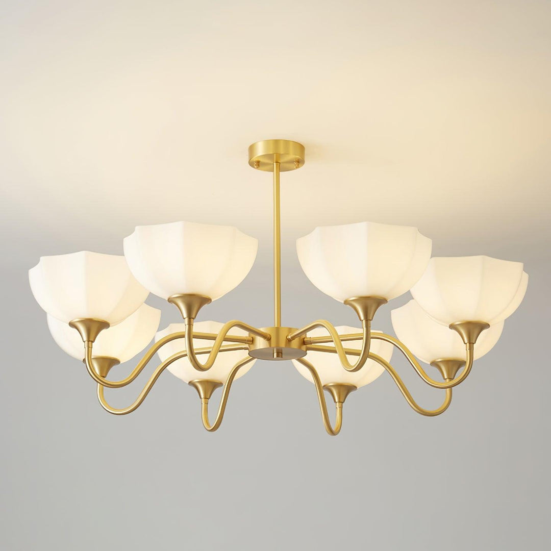 Octagonal Glass Bowl Chandelier - Vakkerlight