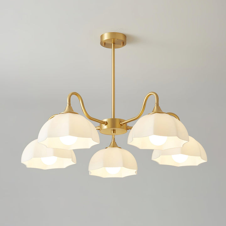 Octagonal Glass Bowl Chandelier - Vakkerlight