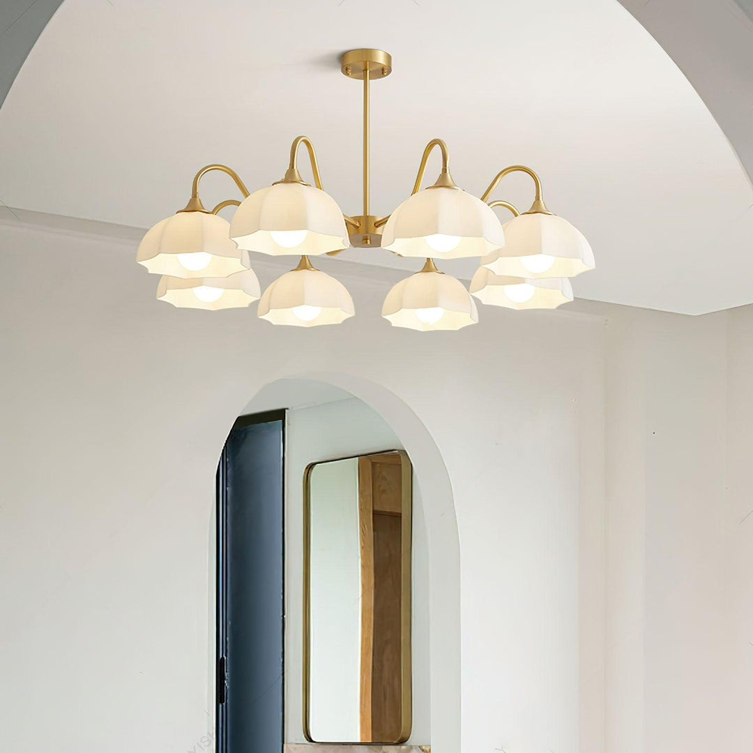 Octagonal Glass Bowl Chandelier - Vakkerlight