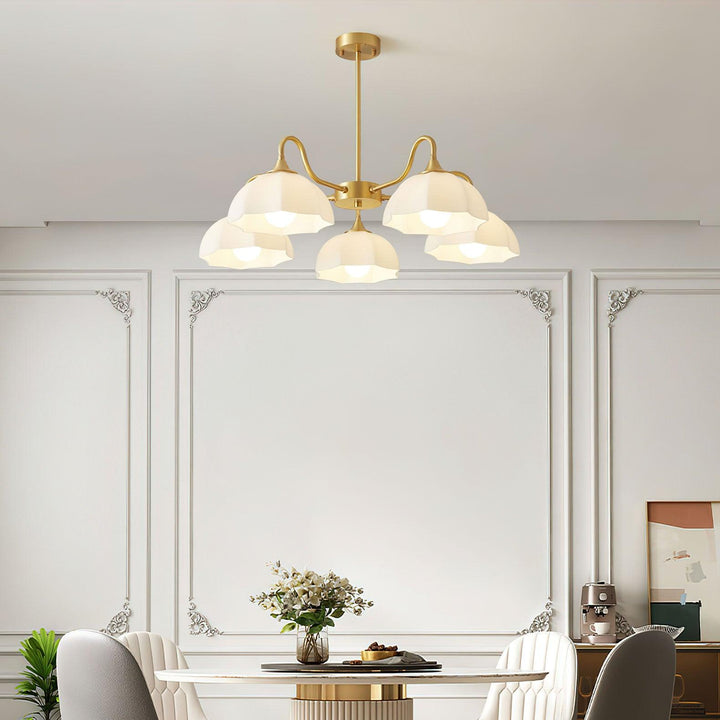 Octagonal Glass Bowl Chandelier - Vakkerlight