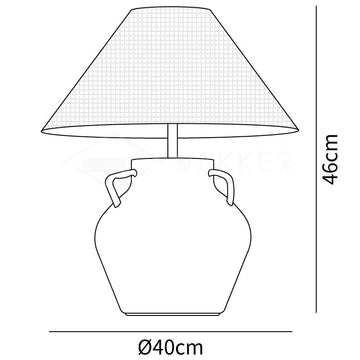 Lampe de table Old Wine Pot — Dimension drawings 1