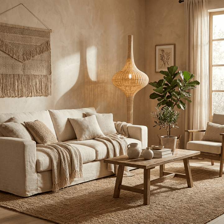 Onion Rattan Floor Lamp - Vakkerlight