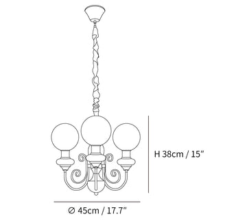 Onyx Chandelier — Dimension drawings 1