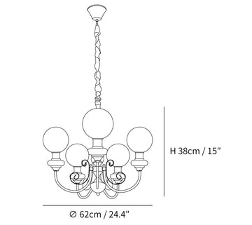 Onyx Chandelier — Dimension drawings 2