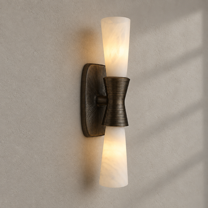 Opal Alabaster Twist Wall Sconce