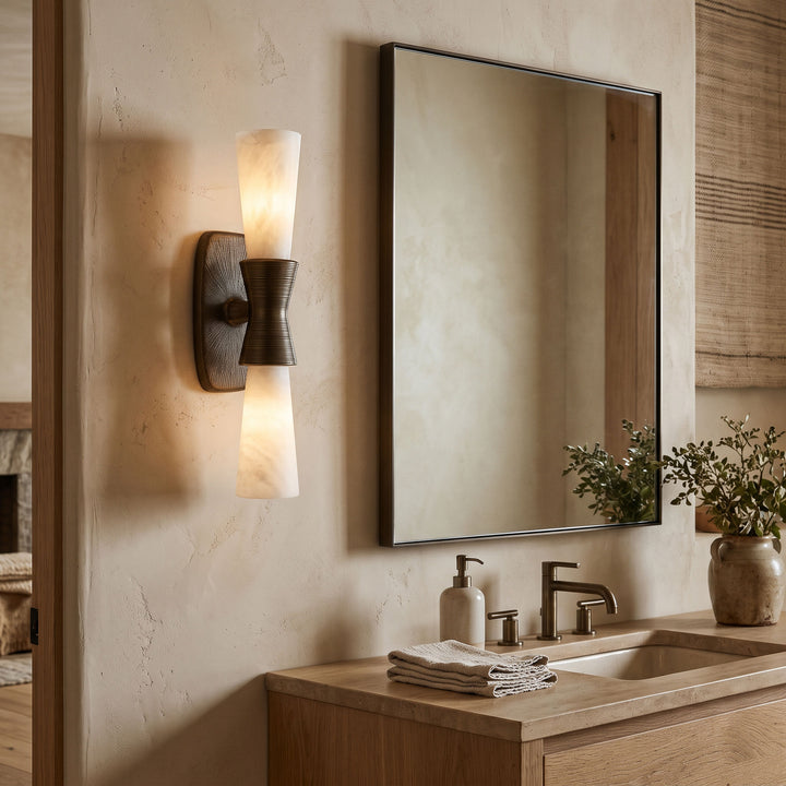 Opal Alabaster Twist Wall Sconce