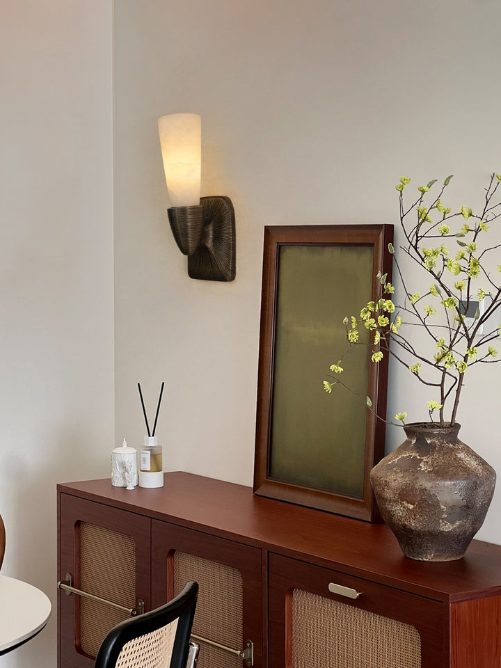 Opal Alabaster Twist Wall Sconce - Vakkerlight