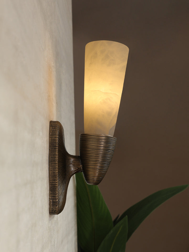 Opal Alabaster Twist Wall Sconce - Vakkerlight