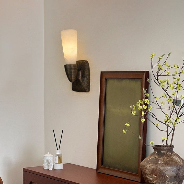 Opal Alabaster Twist Wall Sconce - Vakkerlight