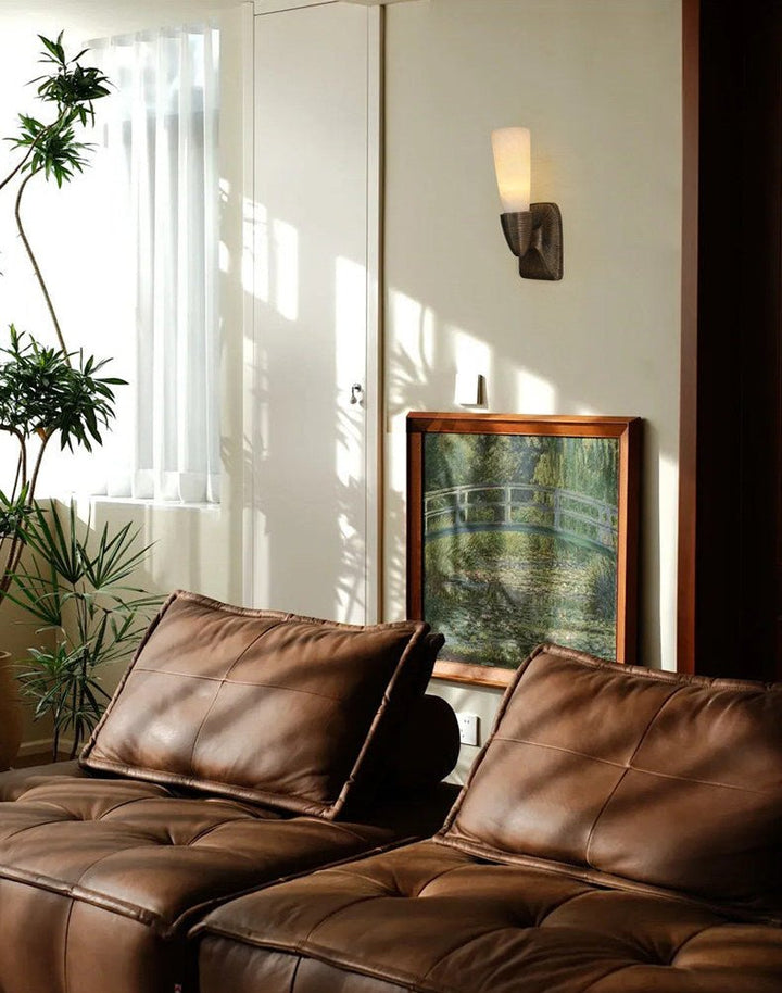 Opal Alabaster Twist Wall Sconce - Vakkerlight