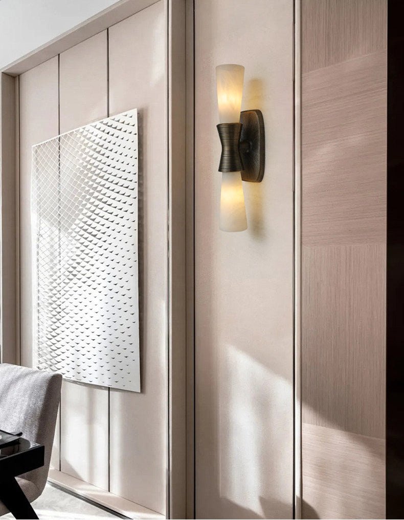 Opal Alabaster Twist Wall Sconce - Vakkerlight