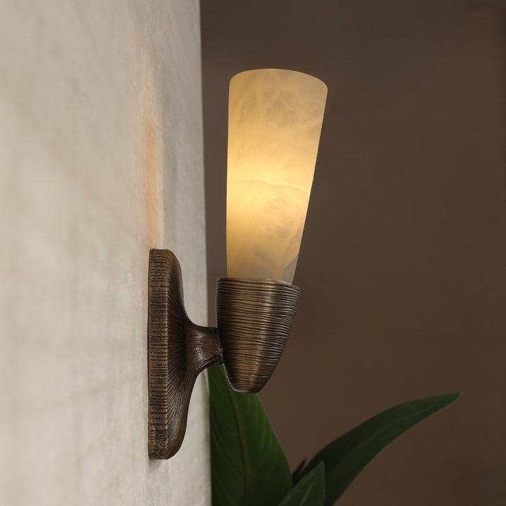 Opal Alabaster Twist Wall Sconce - Vakkerlight