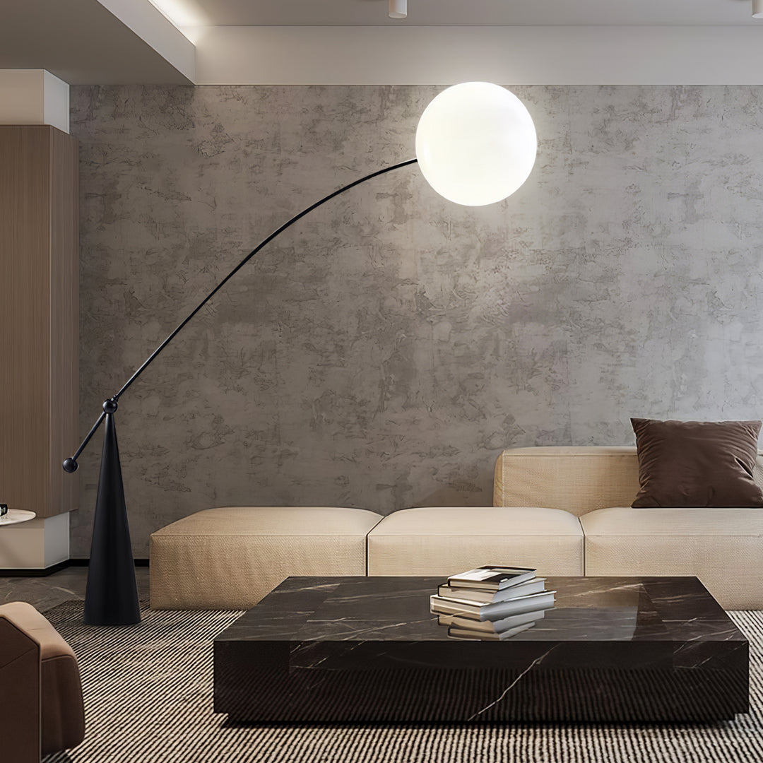 Opal Arc Floor Lamp - Vakkerlight