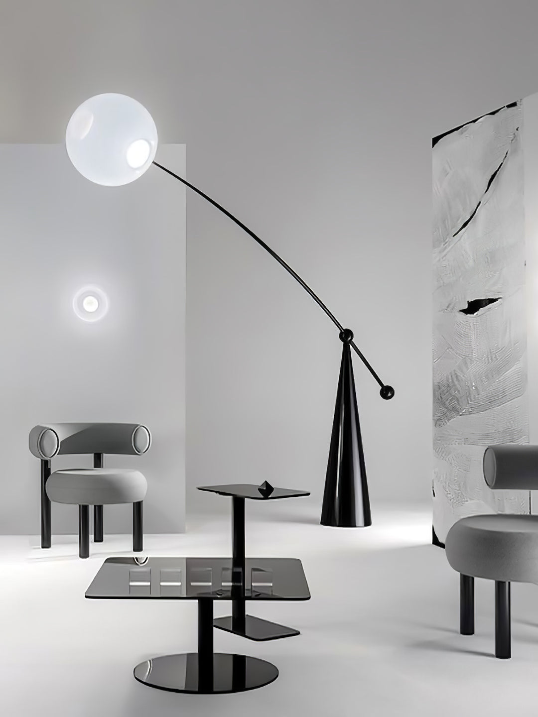 Opal Arc Floor Lamp - Vakkerlight