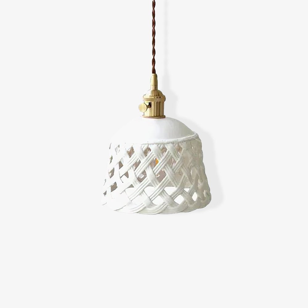 Openwork Ceramic Pendant Lamp - Vakkerlight