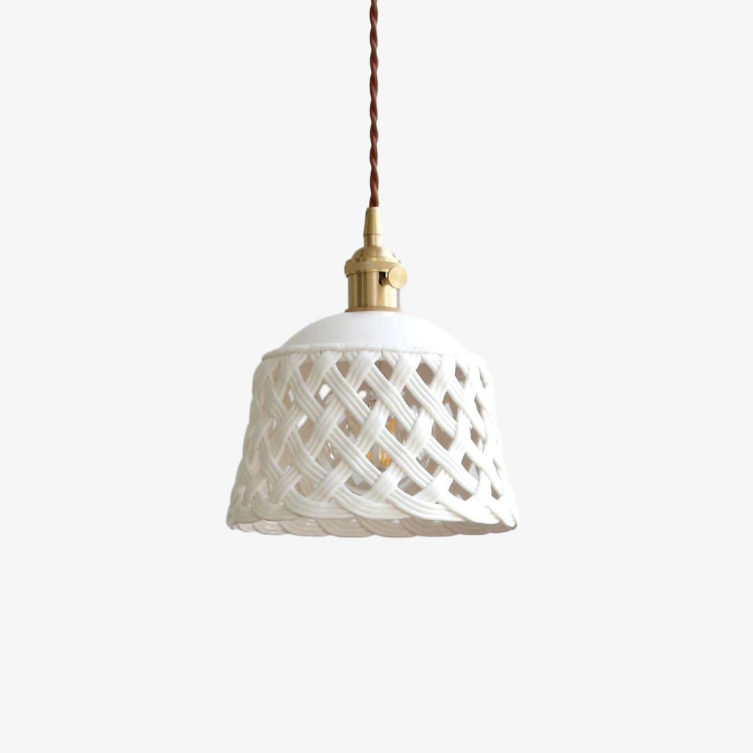 Openwork Ceramic Pendant Lamp - Vakkerlight