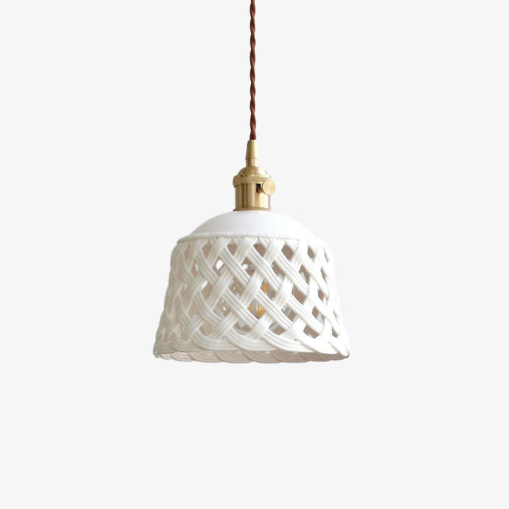 Openwork Ceramic Pendant Lamp - Vakkerlight