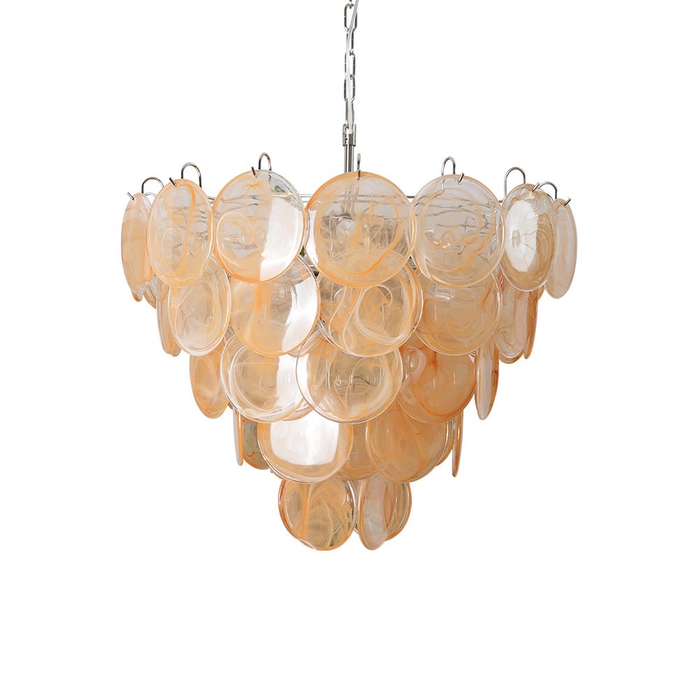 Orange Murano Disc Chandelier - Vakkerlight