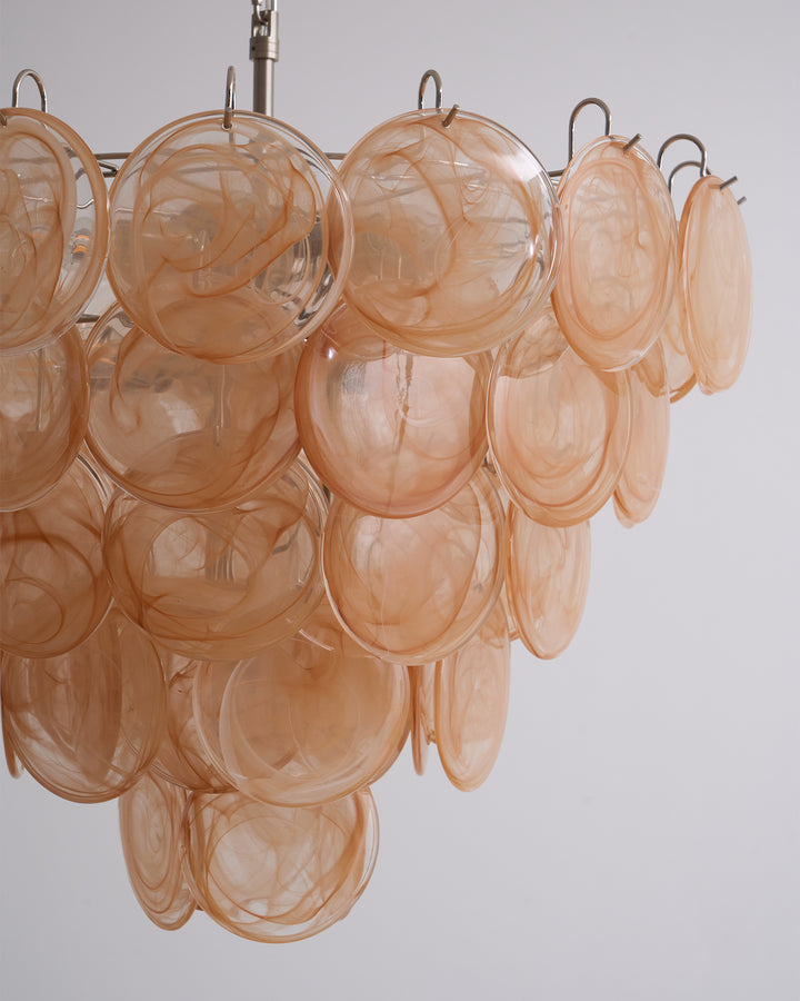 Orange Murano Disc Chandelier - Vakkerlight
