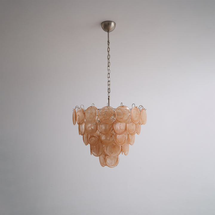Orange Murano Disc Chandelier - Vakkerlight