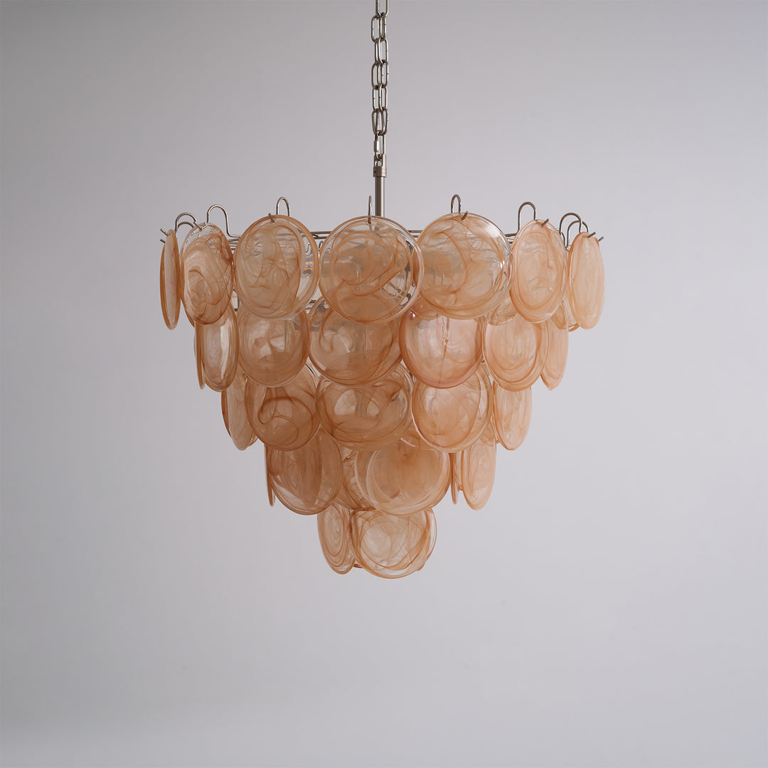Orange Murano Disc Chandelier - Vakkerlight