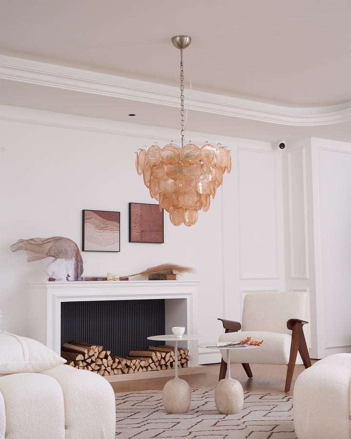 Orange Murano Disc Chandelier - Vakkerlight